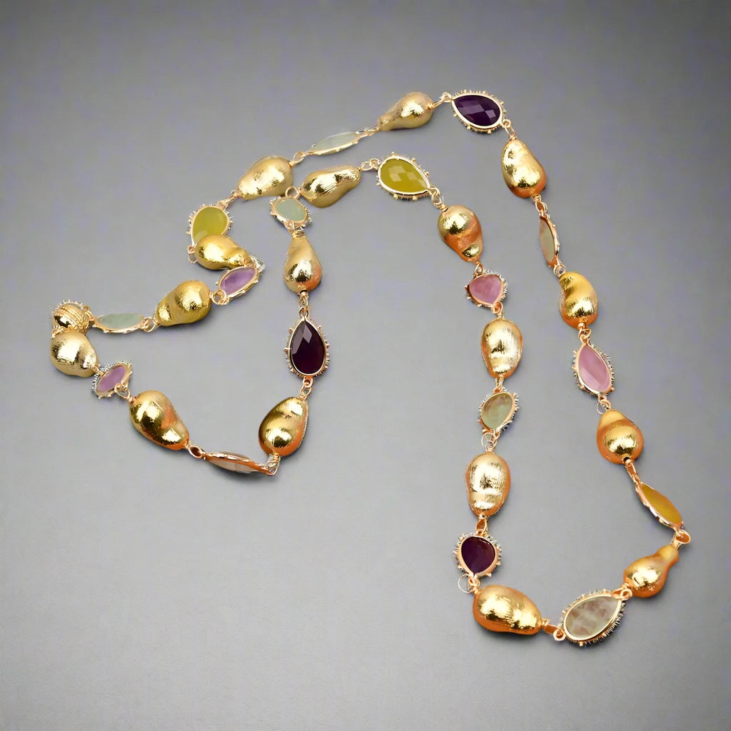 Lauren Long Strand Semi Precious Necklace
