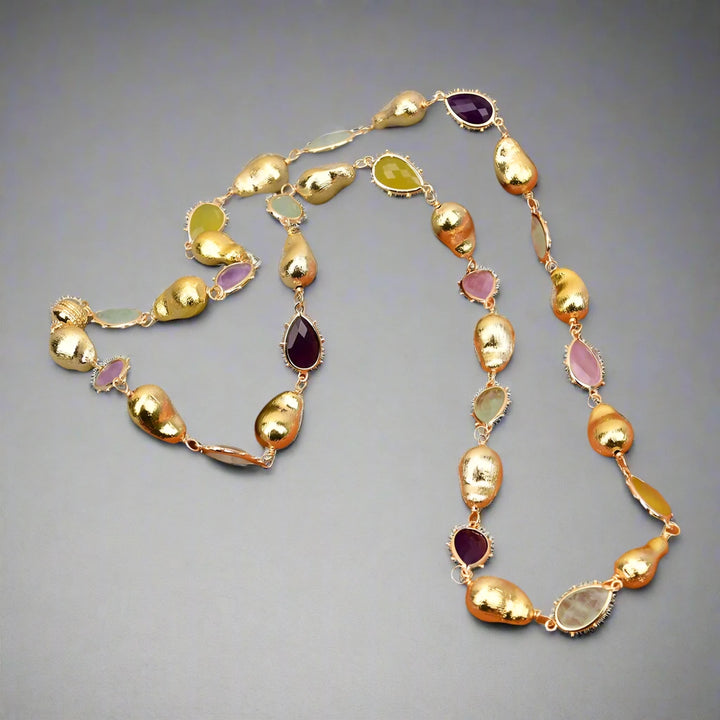 Lauren Long Strand Semi Precious Necklace