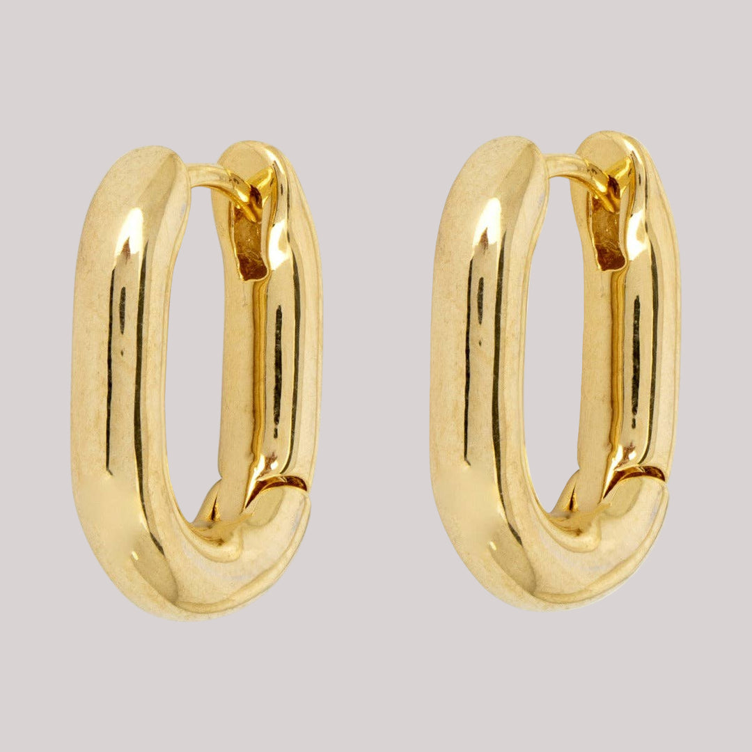 Sydney Small Chunky Gold Hoop Earrings