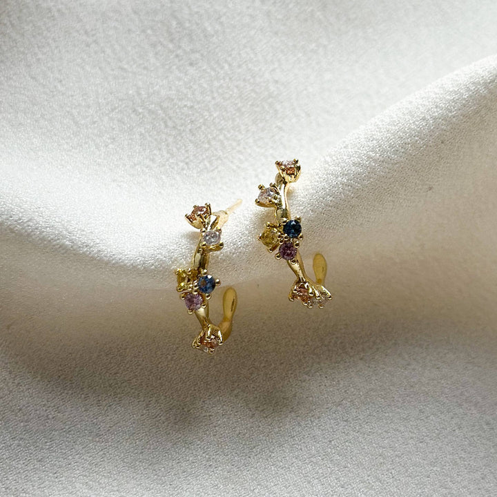 Lara Jewelled Constellation Huggie Hoop Earrings | Earrings