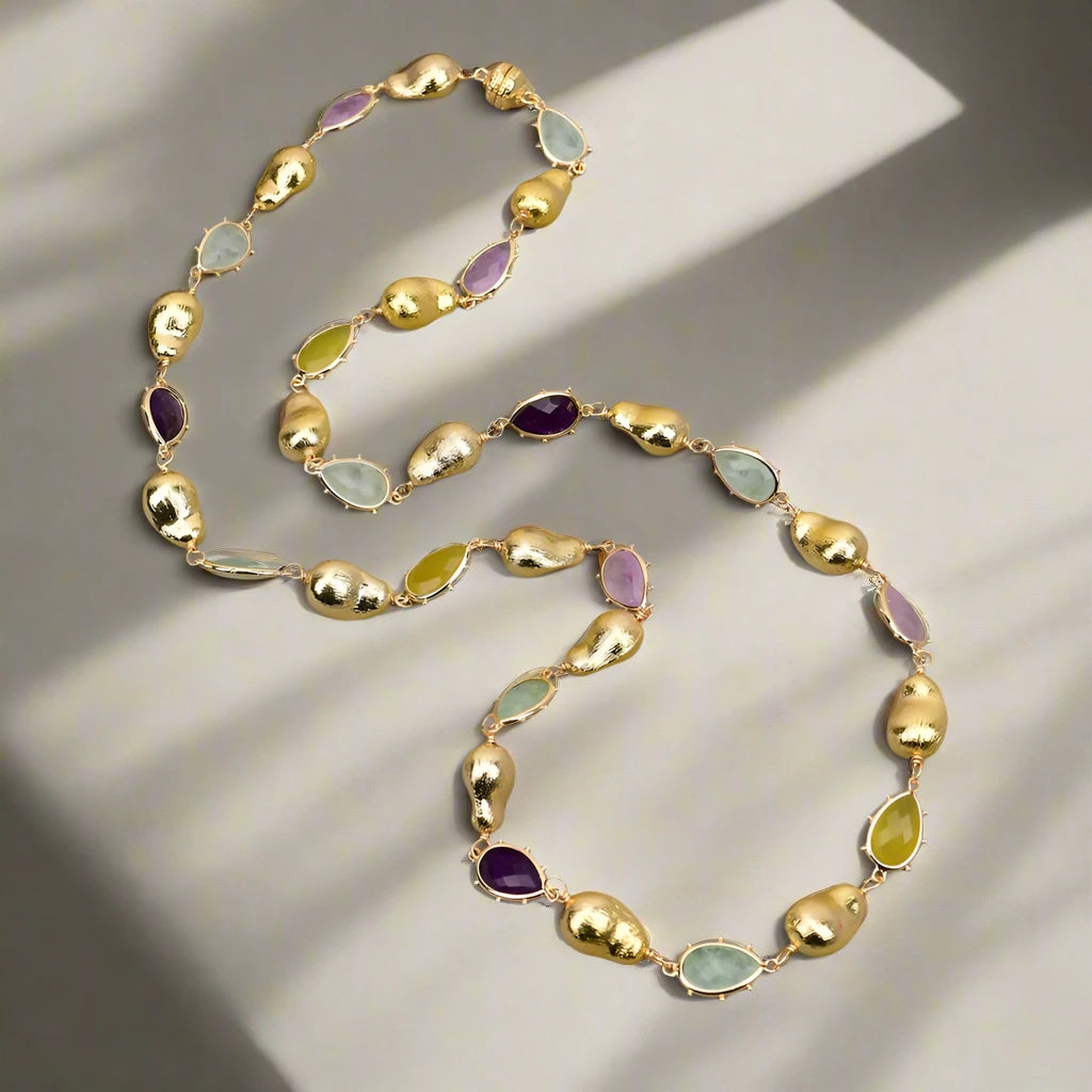 Lauren Long Strand Semi Precious Necklace