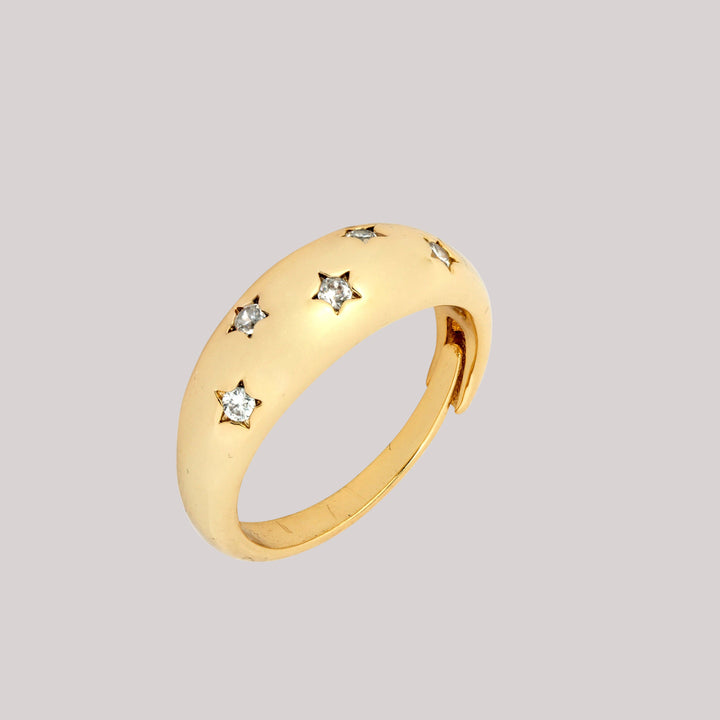 Seren Dome Style Adjustable Ring | Gold