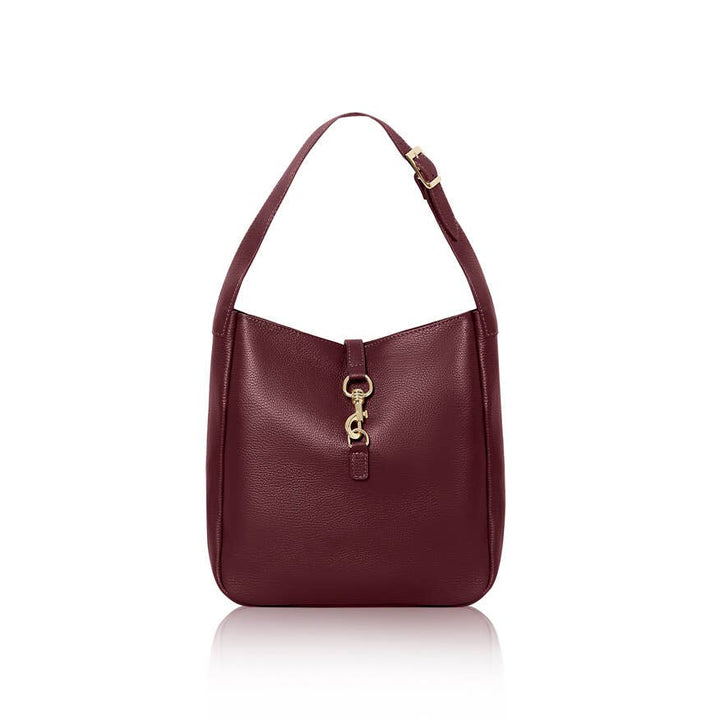 Hampstead Leather Hobo Bag | Burgundy