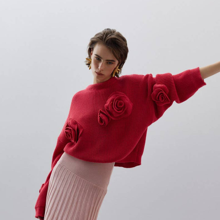 Audrey Luxury Rose Applique Women&