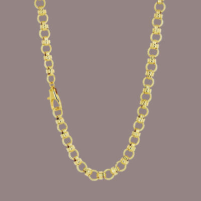 Blake Textured Loop Women's Gold Chain Necklace