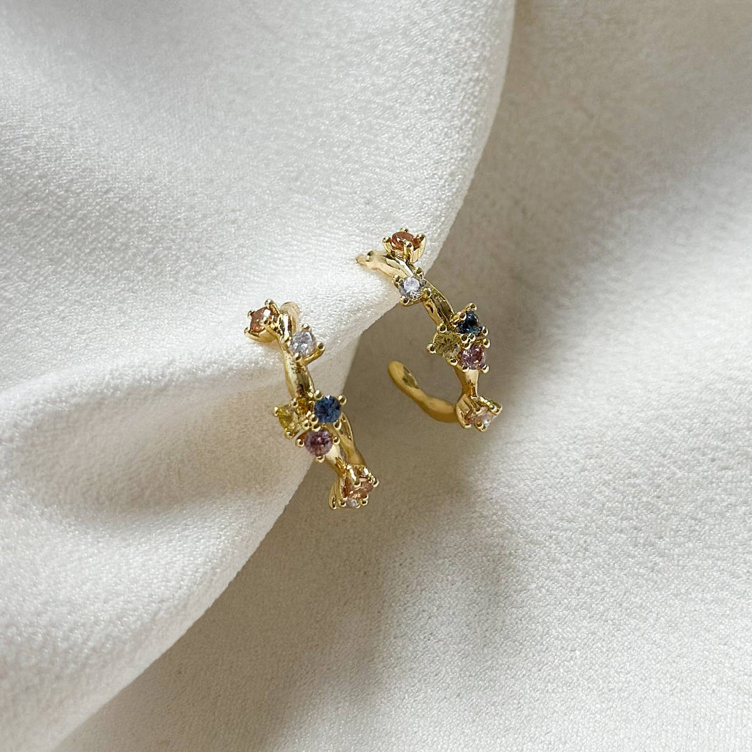 Lara Jewelled Constellation Huggie Hoop Earrings | Earrings