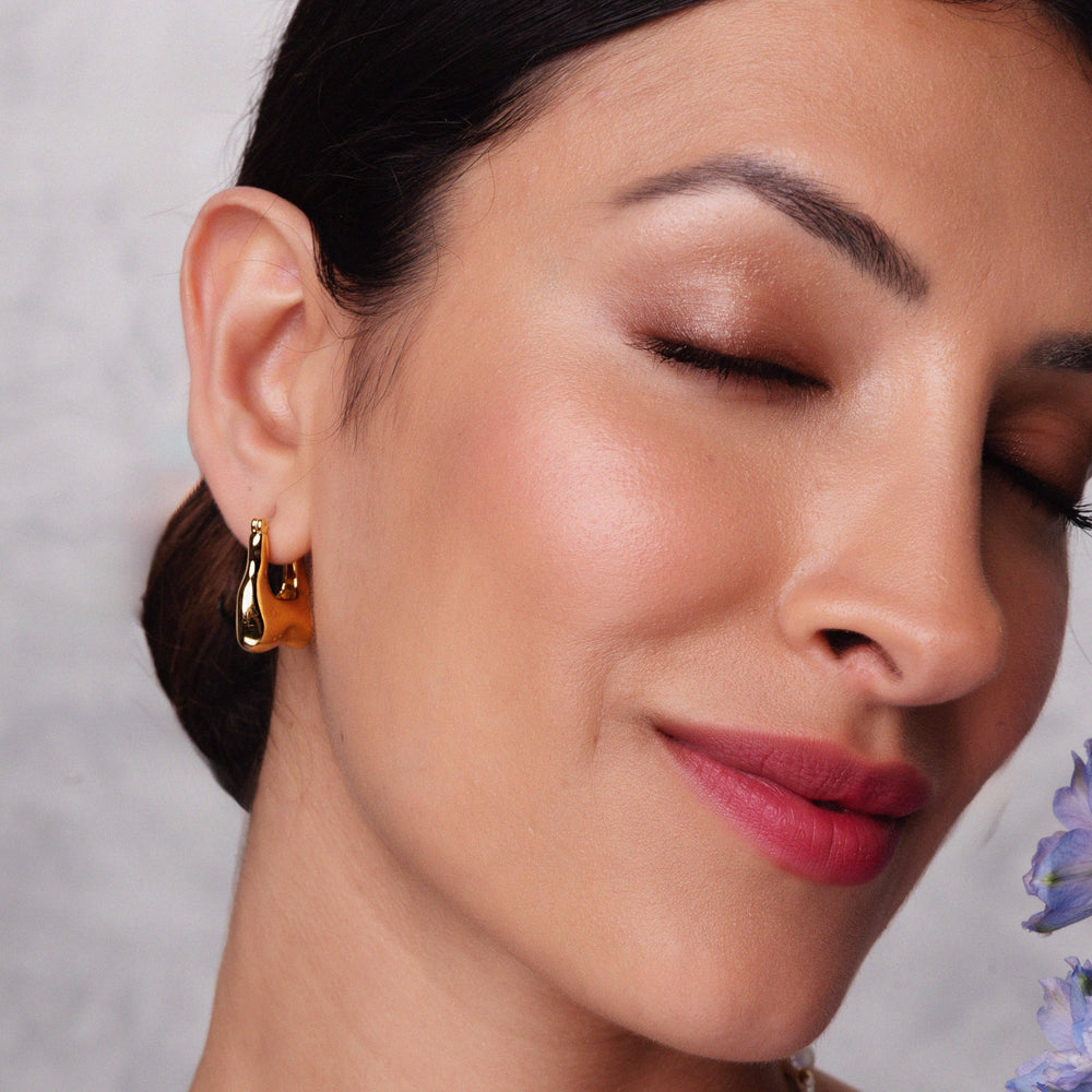 Colorado Gold Hoop Earrings
