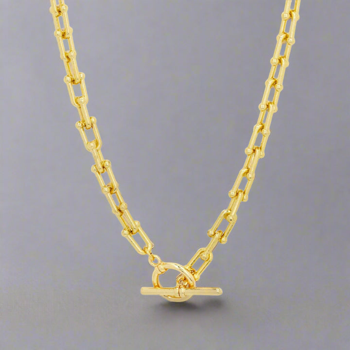 Gigi T Bar Chain Necklace | Gold