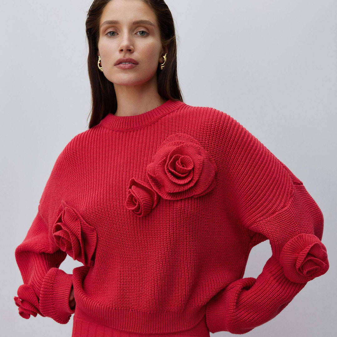 Audrey Luxury Rose Applique Women&