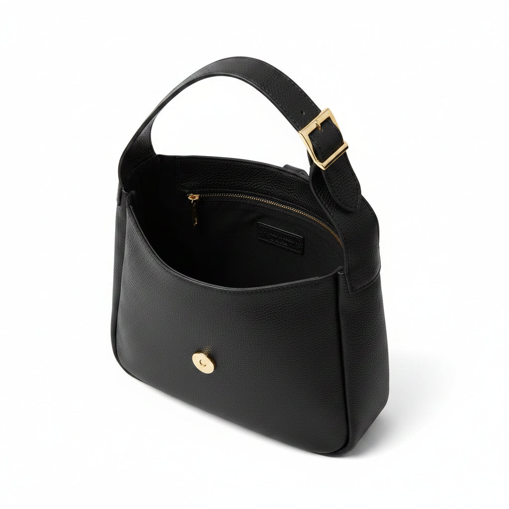 Hampstead Leather Hobo Bag | Black
