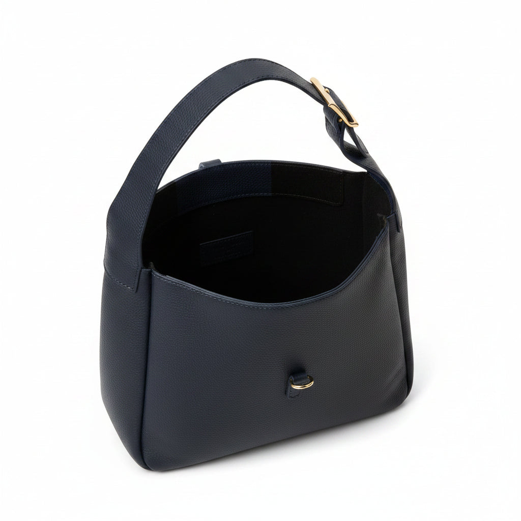 Hampstead Leather Hobo Bag | Navy