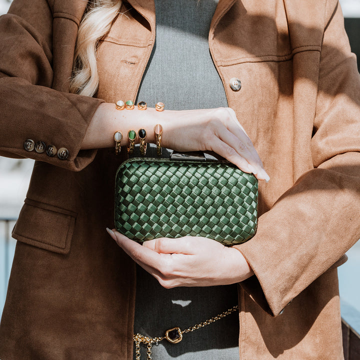 Meredith Multicoloured Stone Gold Cuff Bracelet