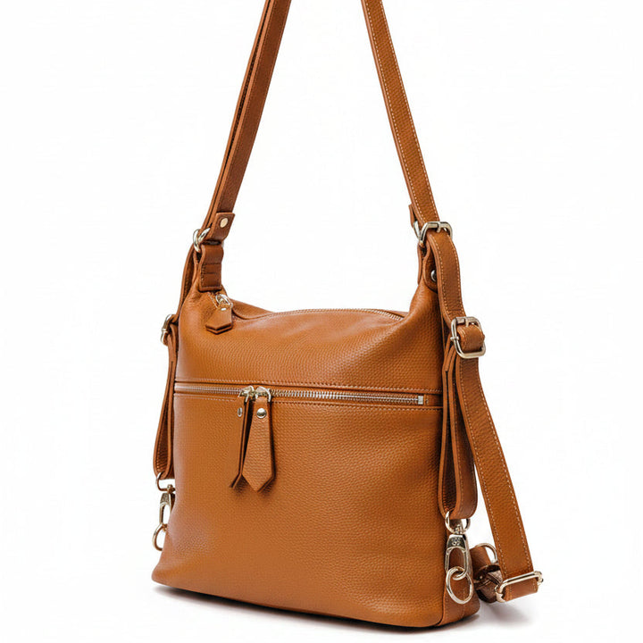 Battersea Italian Leather Multiway Tote and Backpack | Tan