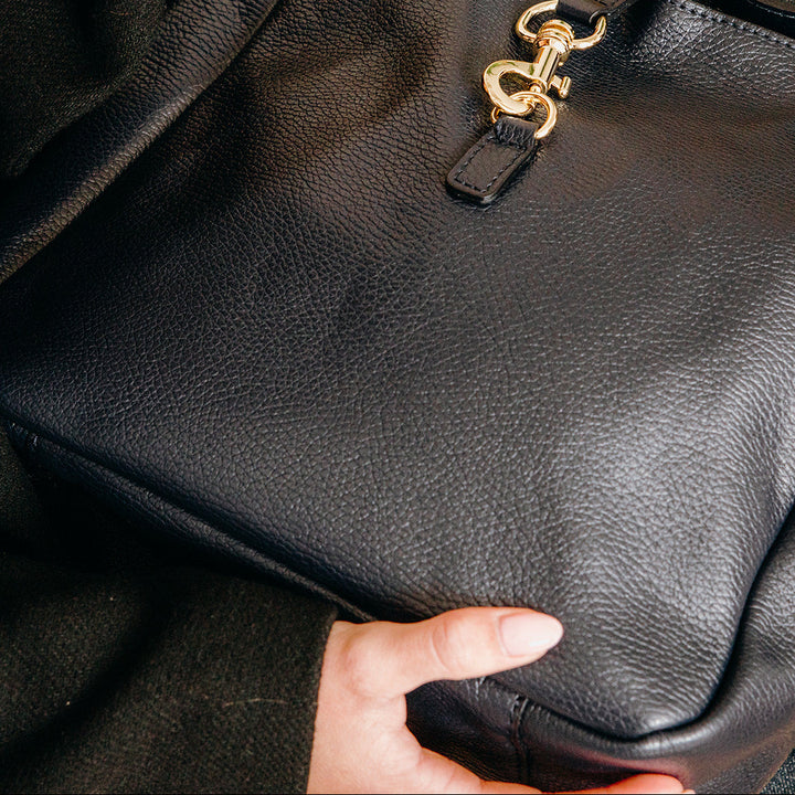 Hampstead Leather Hobo Bag | Black