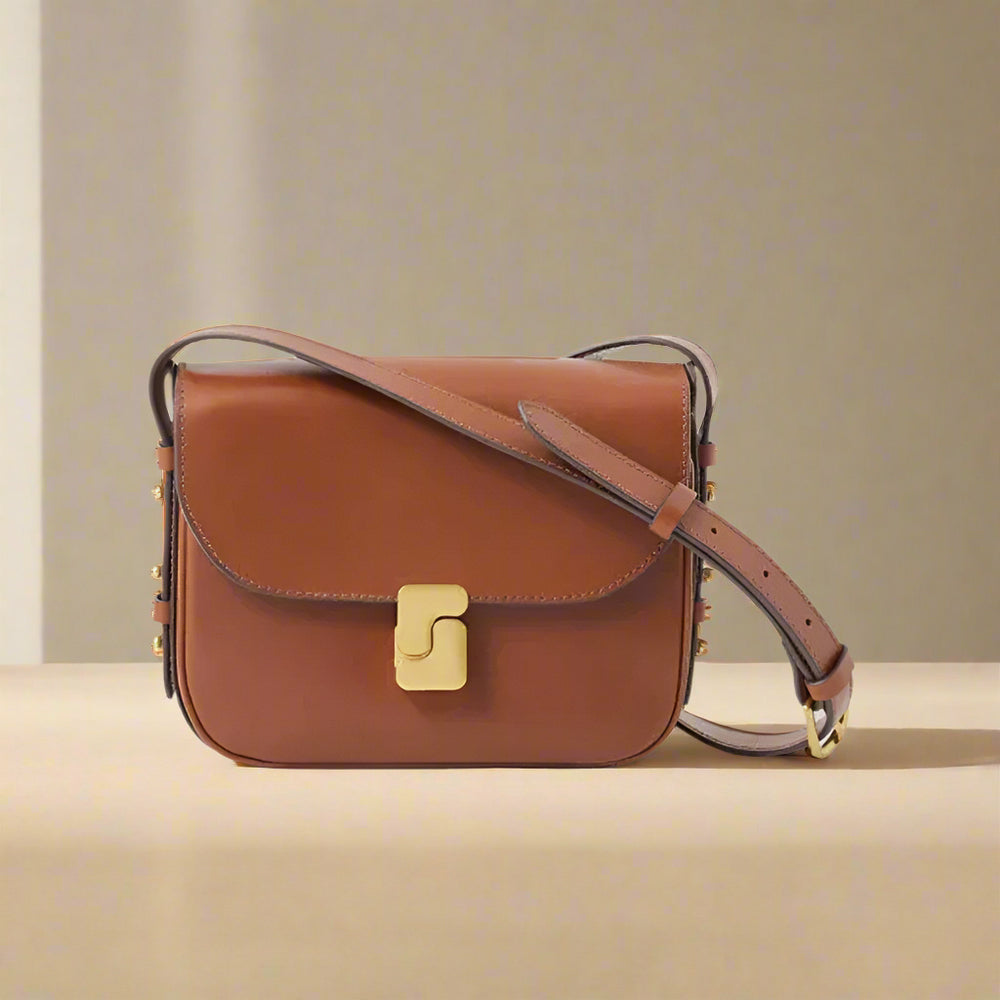 Regents Park Vintage Style Women's Tan Leather Shoulder Bag