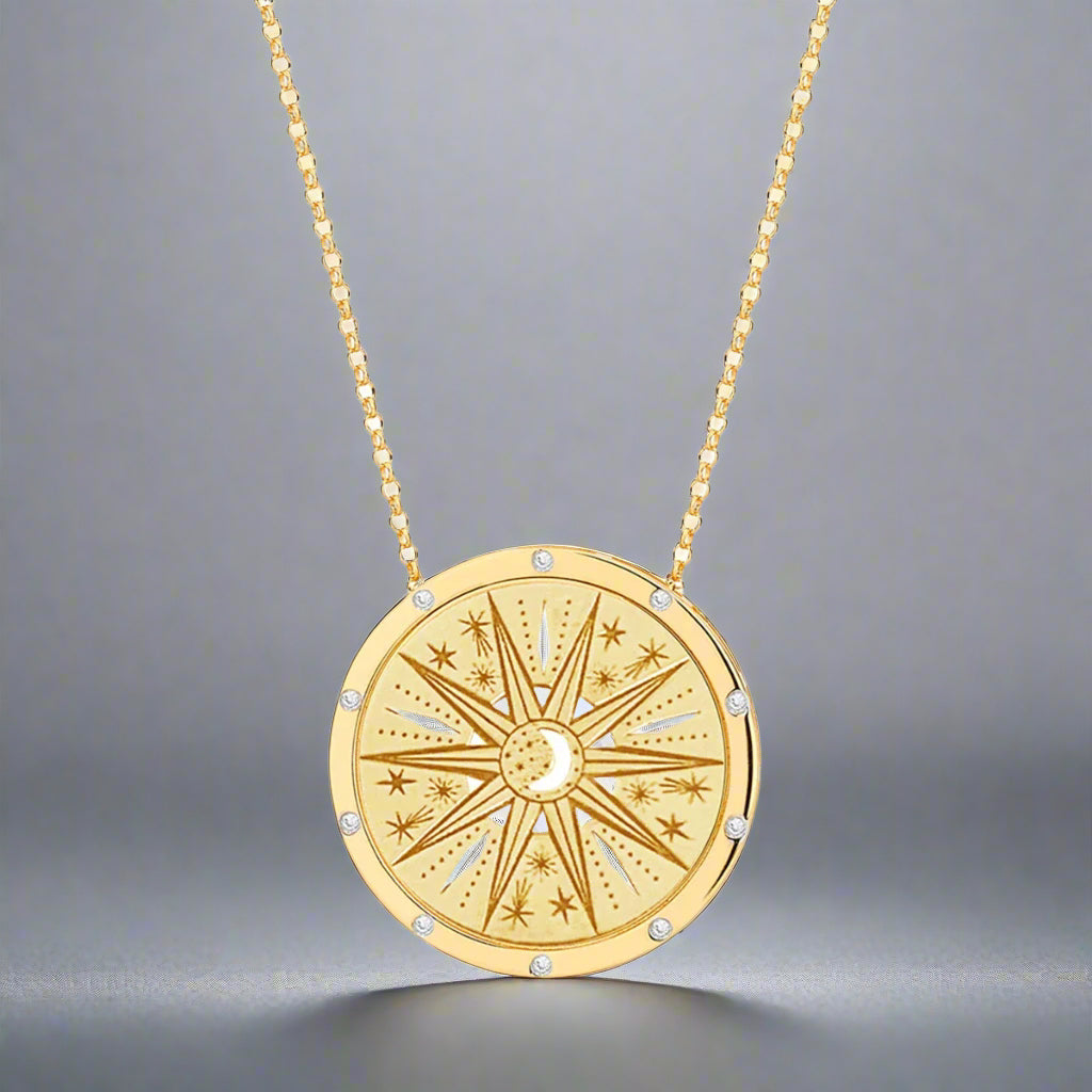 Gold Coin Pendant Necklace Manxing
