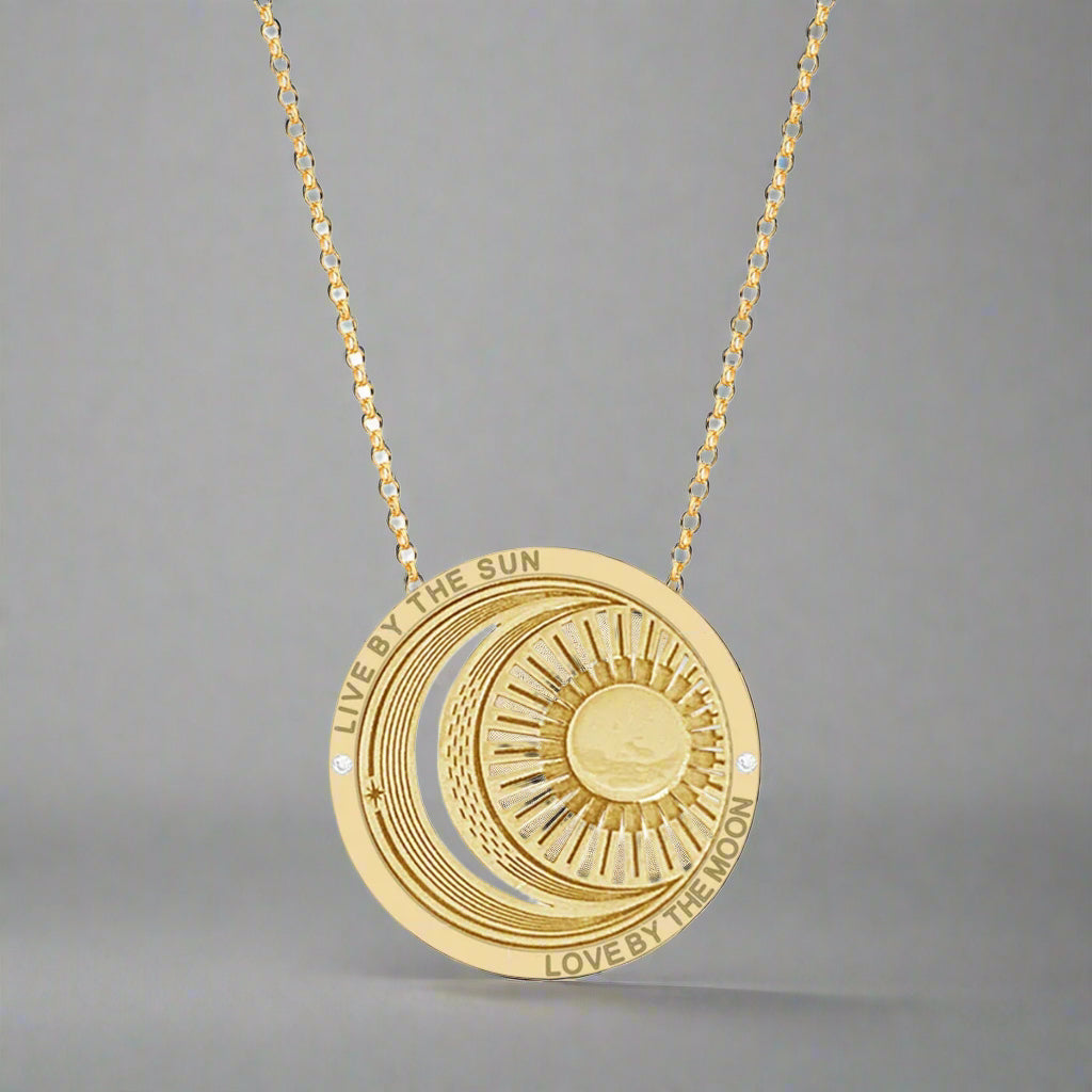 Round Pendant Tarot Eye Gold Coin Pendant Necklace