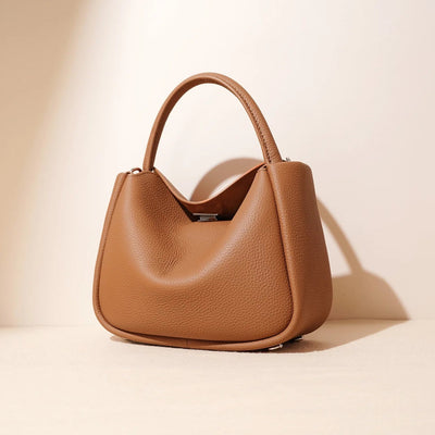 Tamara Real Leather Shoulder Bag. Tan