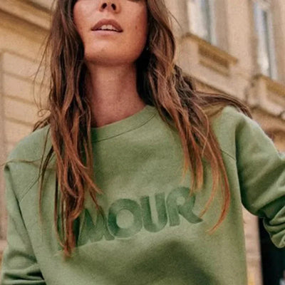 Amour logo Women's Sweatshirt. Green