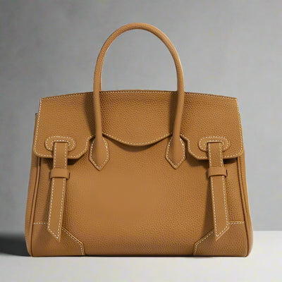 Ruby Structured Genuine Leather Tote Bag