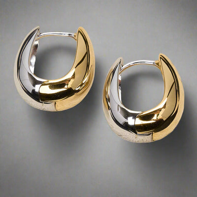 Eliza Mixed Metal Hoop Earrings