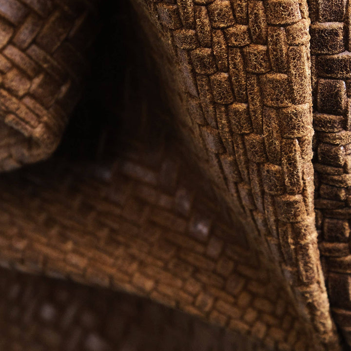 Marta Large Woven Leather Bag | Tobacco