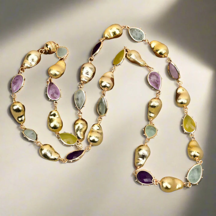 Lauren Long Strand Semi Precious Necklace