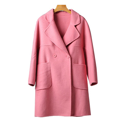 The gorgeous Milner coat is made from a wool blend and features an empire seam underneath the bust (110cm bust), double breasted styling, wide collar and two front pockets. 3/4 length. Black, Peony, Pistachio or Ochre.