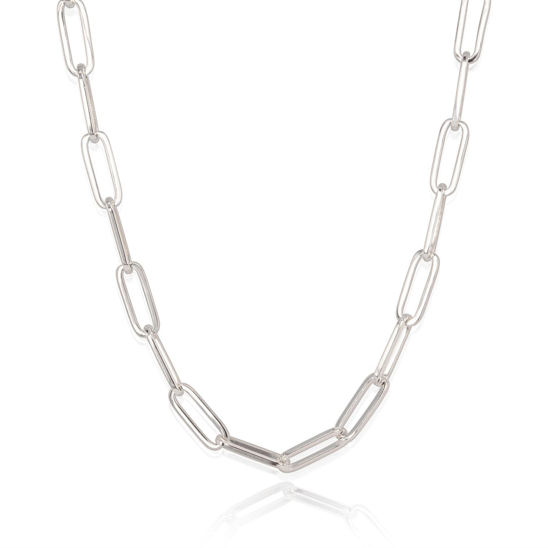 Melinda Maria Carrie Chain Necklace in Silver.