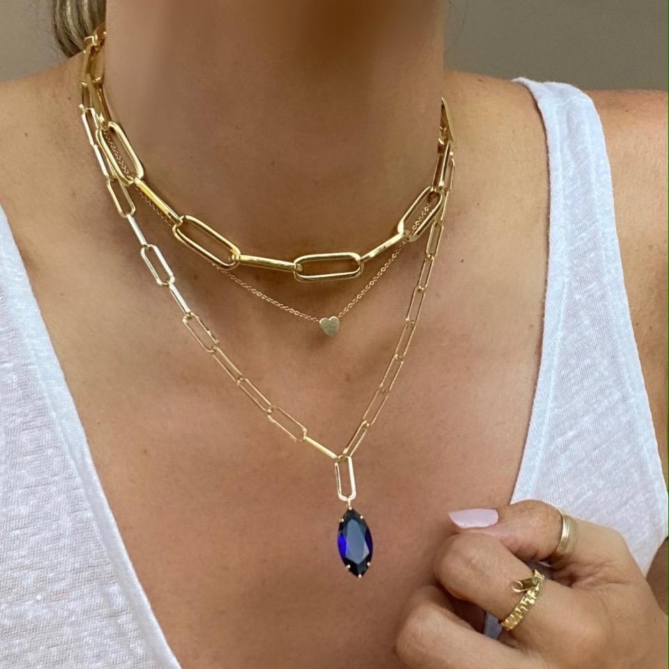 Melinda Maria Carrie Chain Necklace in Gold.