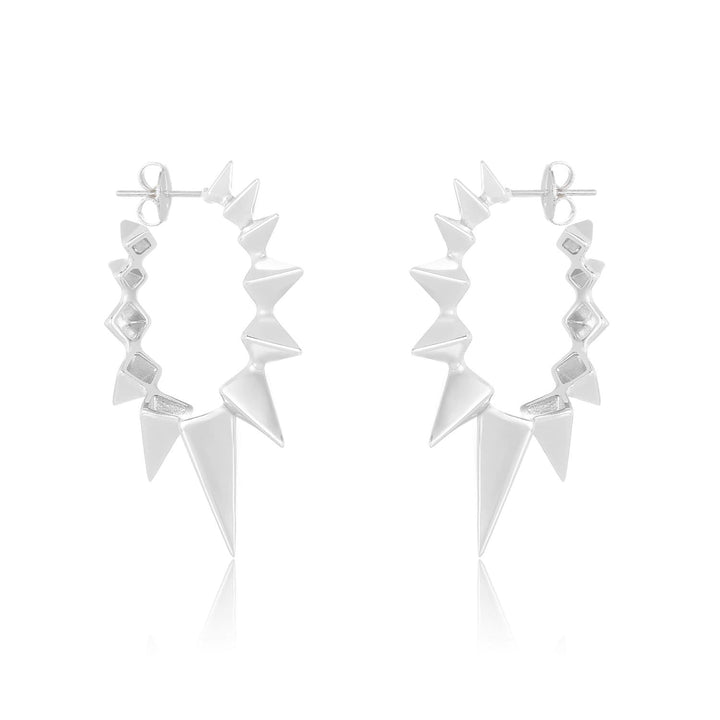 From LA based celebrity jewellery designer MELINDA MARIA, the Mama Gabriella spiked hoops are a larger style to make you shine like the sparkly bada** you really are! Silver