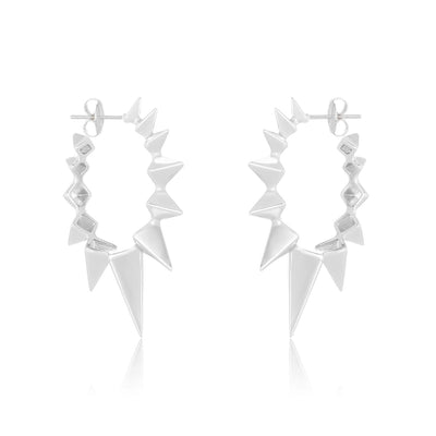 From LA based celebrity jewellery designer MELINDA MARIA, the Mama Gabriella spiked hoops are a larger style to make you shine like the sparkly bada** you really are! Silver
