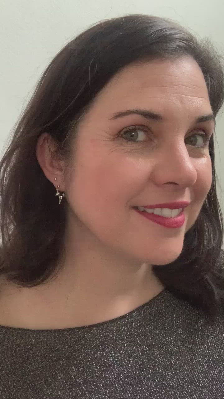MELINDA MARIA Gabriella Spiked Hoops | Gold