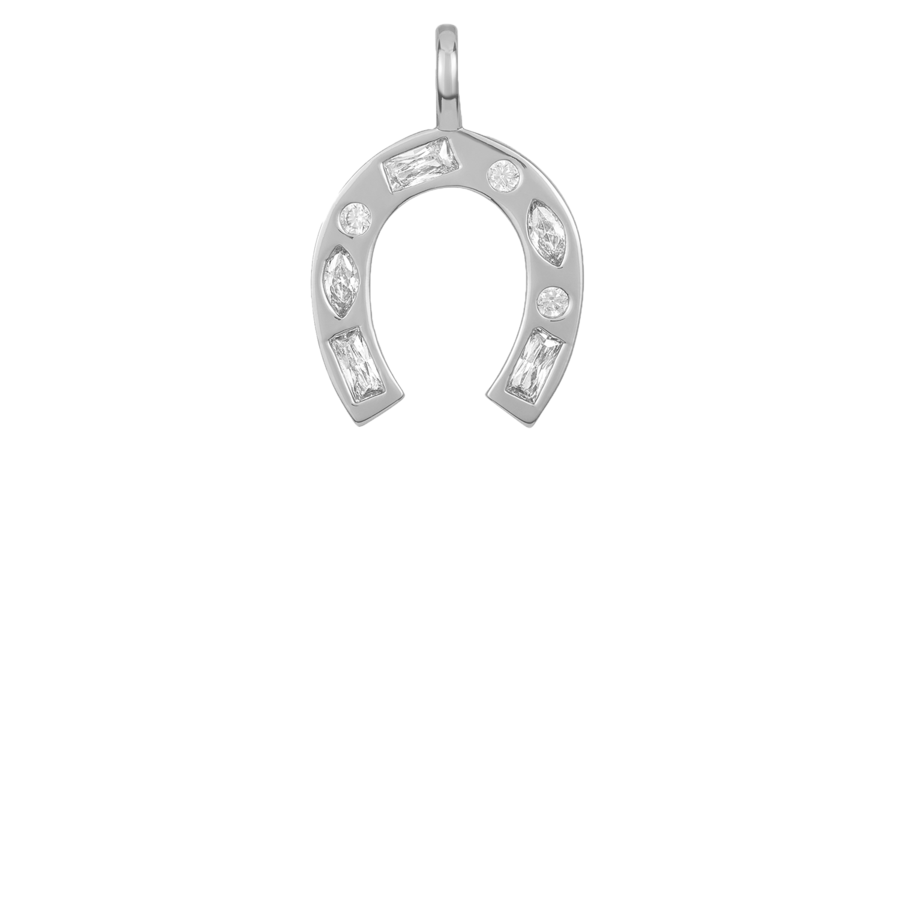 Melinda Maria Lucky Horseshoe Icons Necklace charm in silver