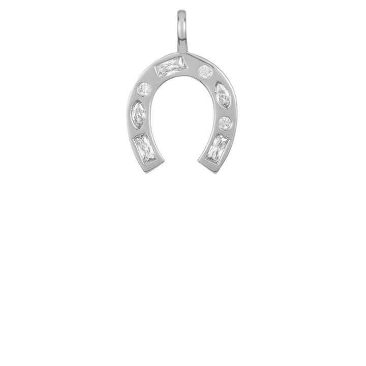 Melinda Maria Lucky Horseshoe Icons Necklace charm in silver