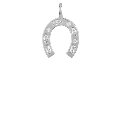 From LA based Celebrity jewellery designer, Melinda Maria. The horseshoe is a classic symbol of good luck and protection. Made to wear with the ICONS necklace chains.