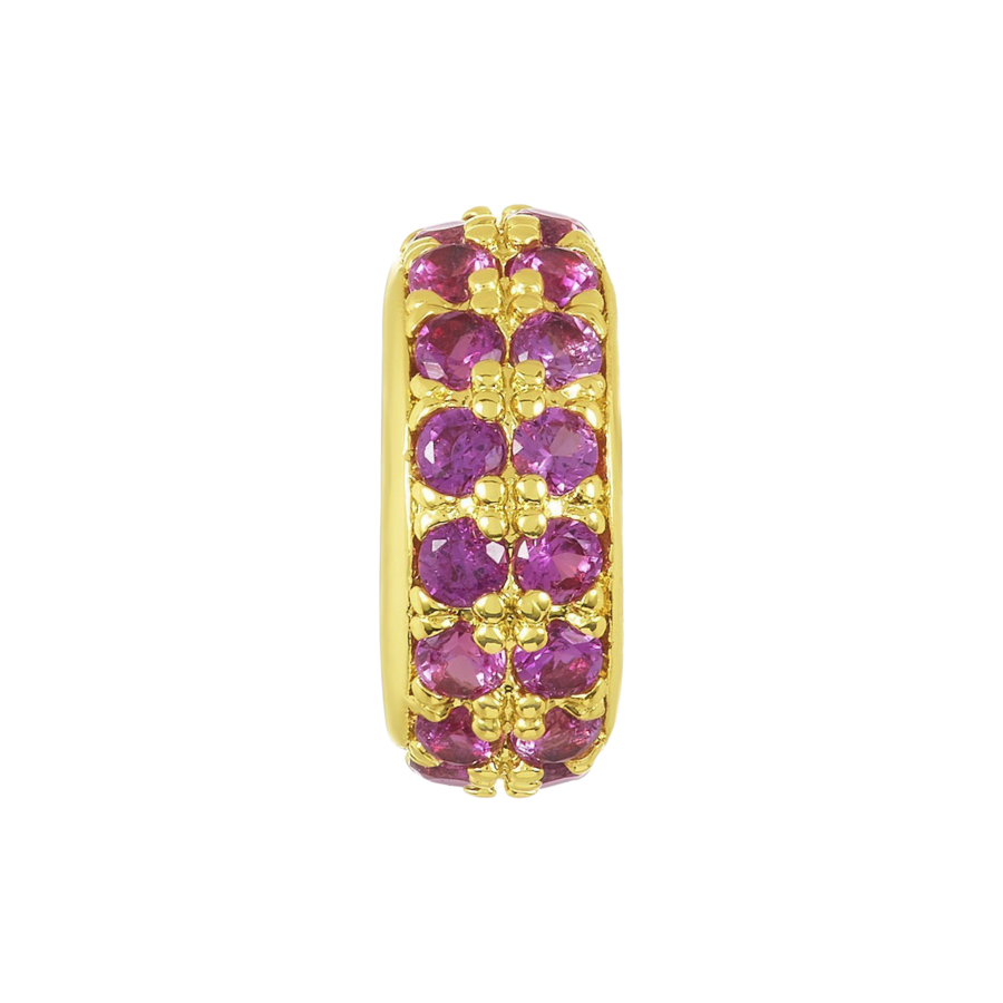 Melinda Maria ICONS Double Row Necklace Spacer | Ruby &amp; Gold.