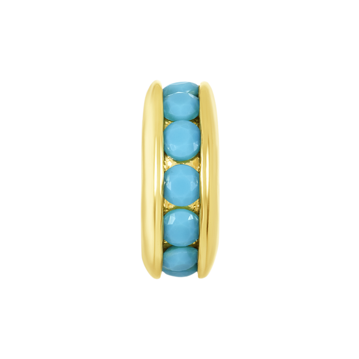 Melinda Maria ICONS Single Row Necklace Spacer | Turquoise &amp; Gold